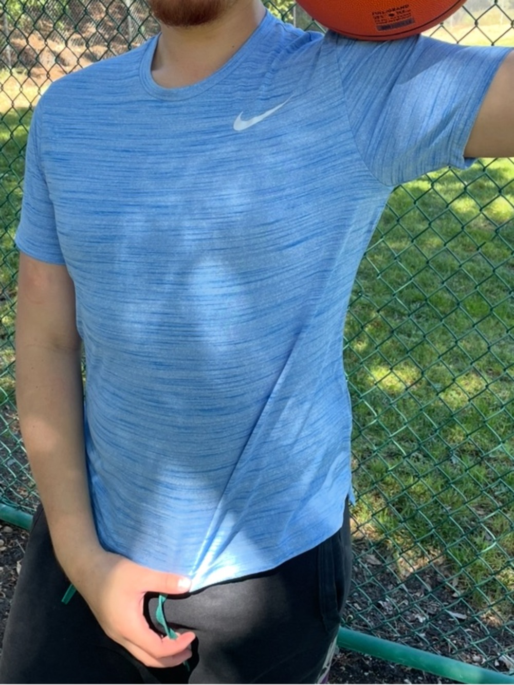Nike Blue Men Sleeveless Performance RUNNING RUNNER RUN T SHIRT LIGHTWEIGHT - Picture 7 of 11